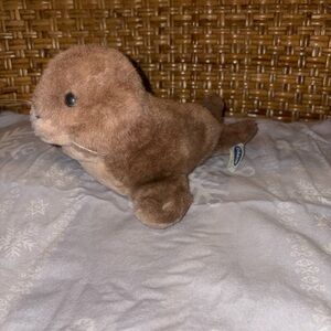 Cozy Brown Plush Seal for Small Pets